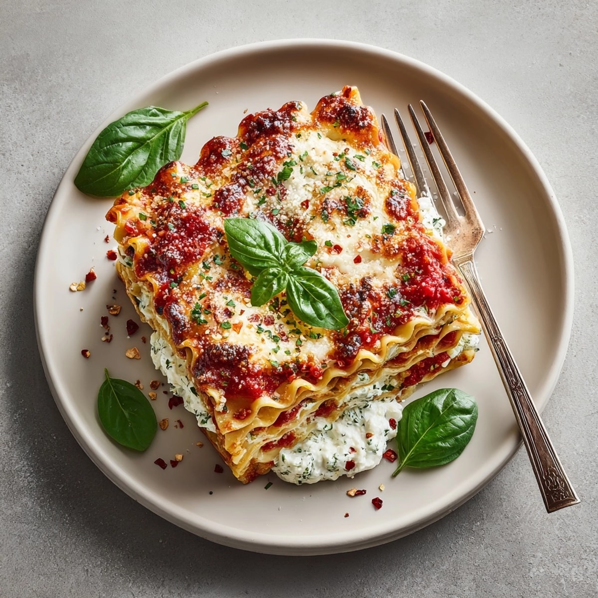 This easy Pizza Roll Lasagna recipe showcases a warm, flavorful dish, ready for serving.