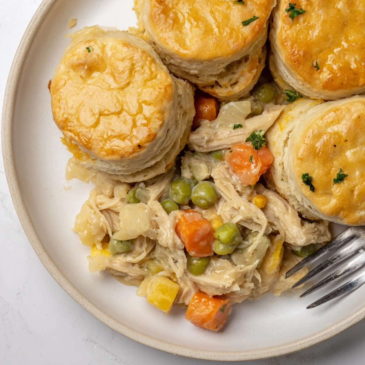 Cozy Chicken Biscuit Pot Pie