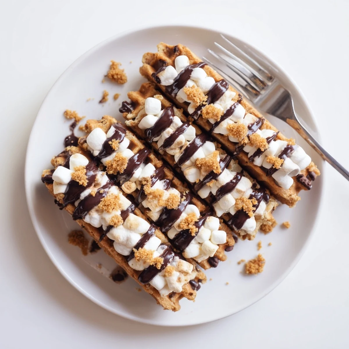 Crispy S’mores Biscotti Waffle Sticks served with coffee for a perfect dessert pairing.  