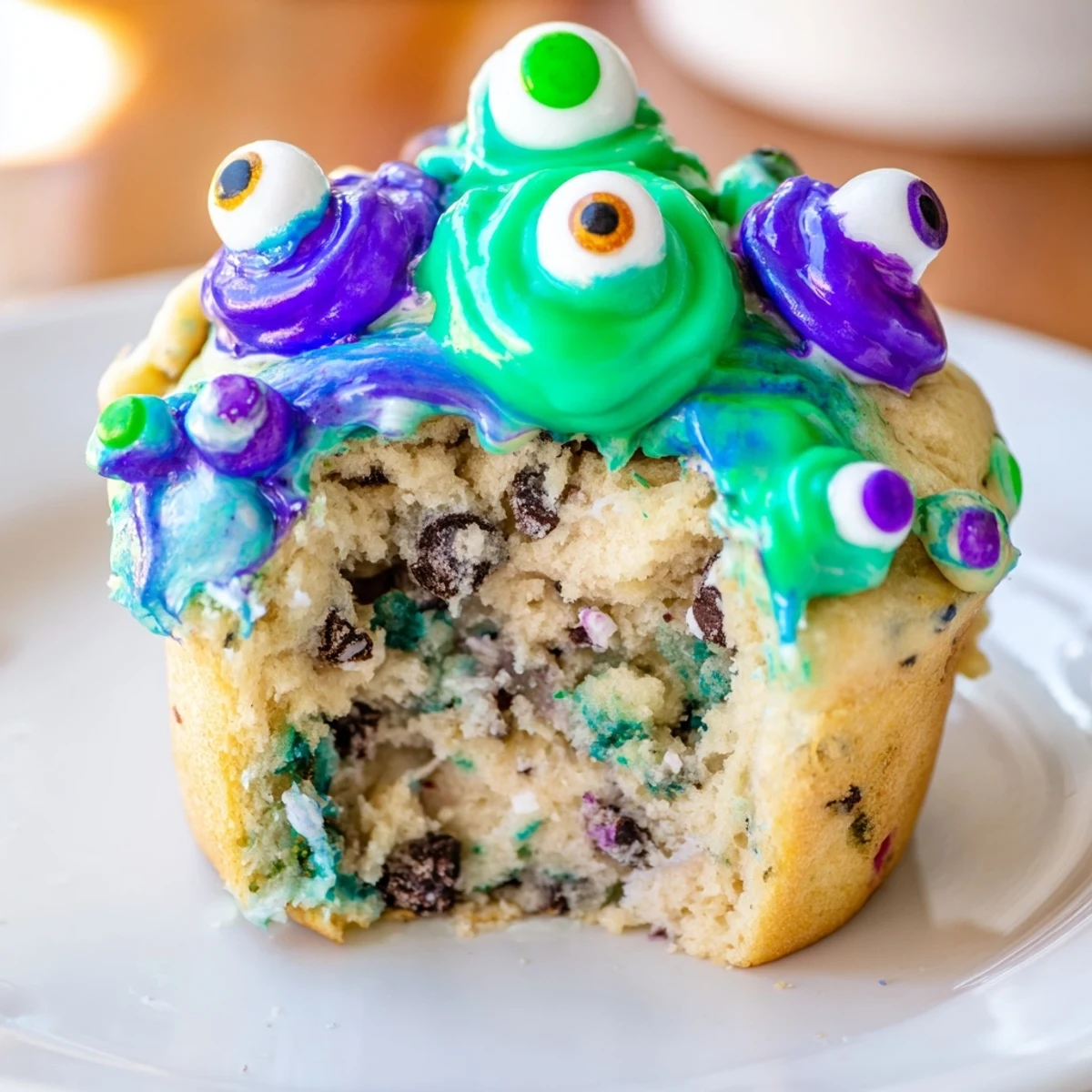 Cream Soda Monster Cake Muffins