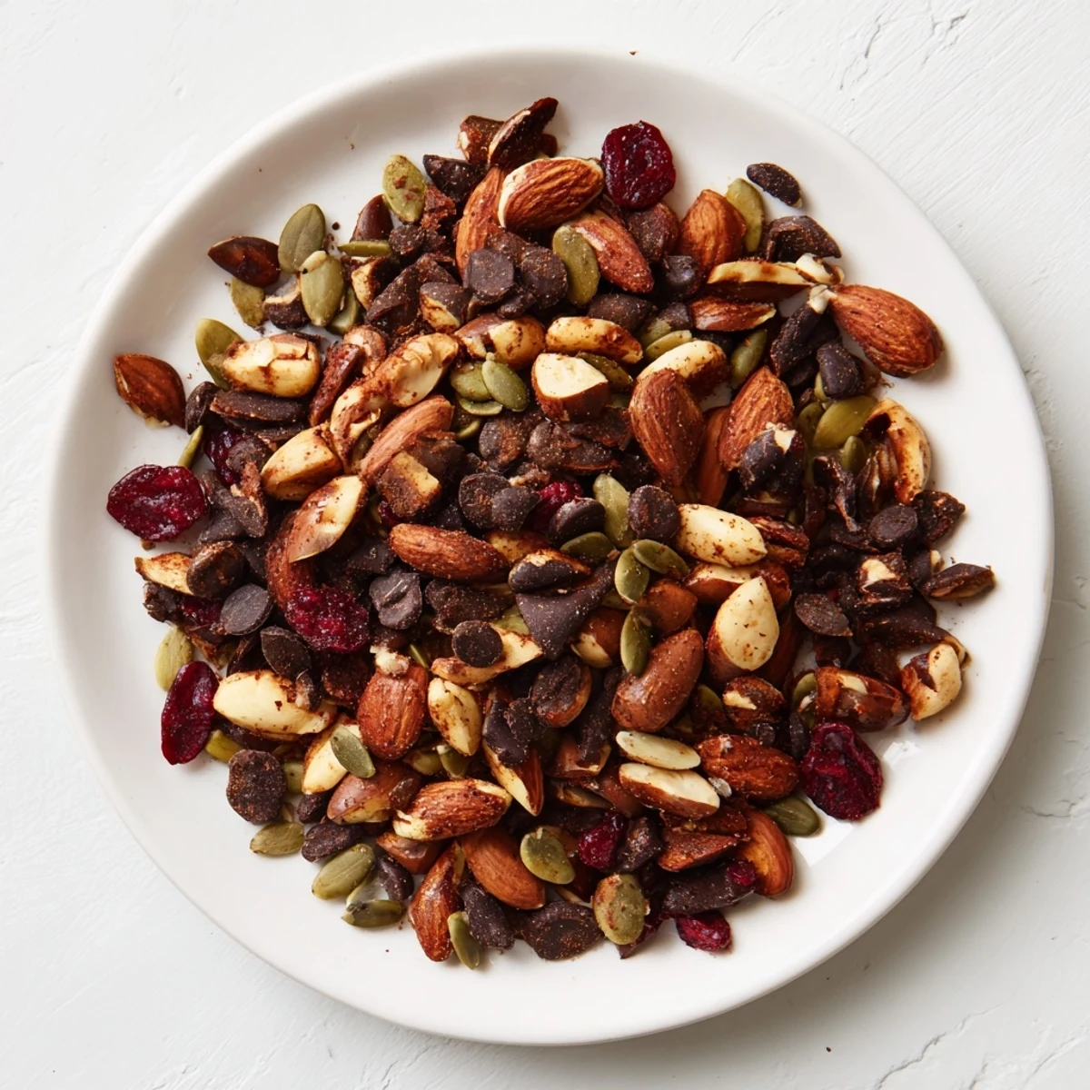 Golden, crunchy Acorn & Oak Snack Mix with a blend of nuts and seeds, ready to enjoy.