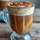 Two mugs of rich Hojicha Latte, featuring warm, earthy tones and a soft swirl of steamed milk foam.