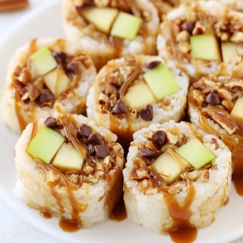 Caramel Apple Sushi Rolls
