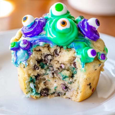 Cream Soda Monster Cake Muffins
