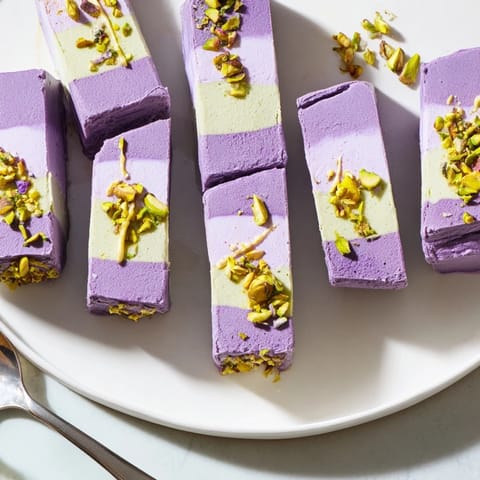 Ube Pistachio Ice Cream Bars