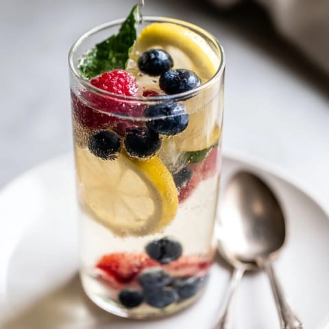 Vibrant fermented drinks showcasing colorful fruits, perfect for summer gatherings and health.  