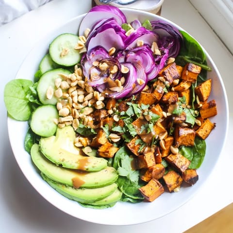 Spiced Peanut Sweet Potato Salad