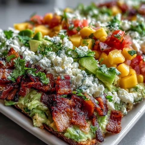 A vibrant spread of fresh guacamole topped with guests' favorite chunky salsas.