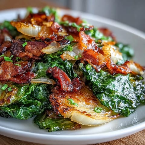 Golden fried cabbage with bacon and onions, a Southern comfort side.