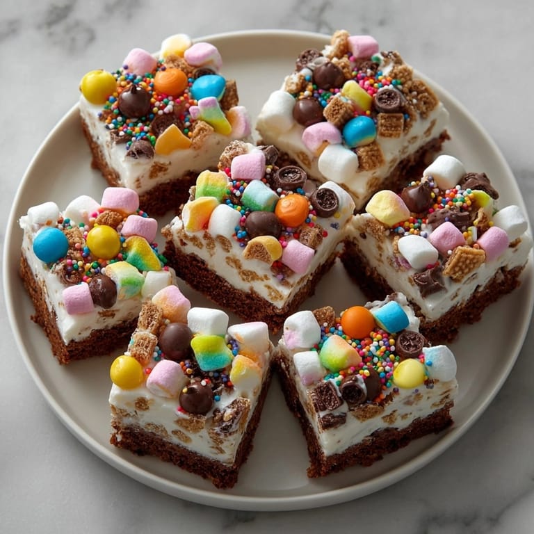 Freshly baked Silly Cake Gingerbread House Collapse Bars cooling in a pan for a festive dessert treat