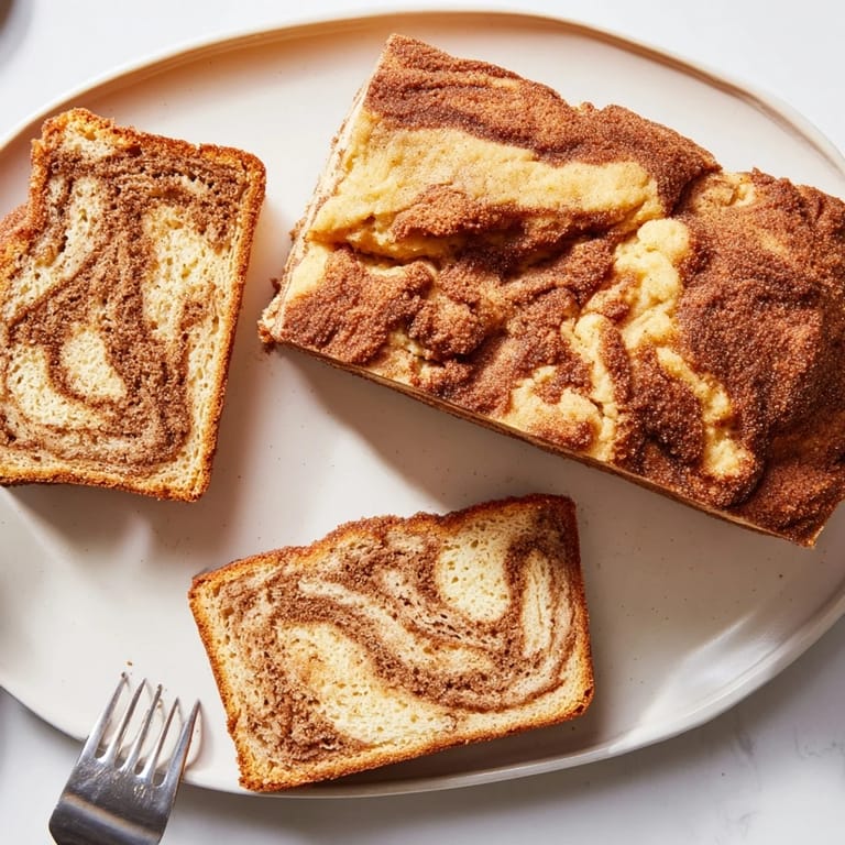 Sliced snickerdoodle sweet potato bread, warm and fragrant, ideal for breakfast enjoyment.