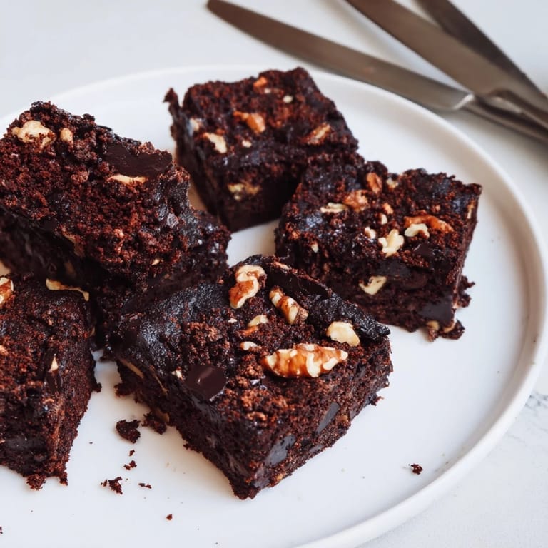 Decadent zero-waste brownies featuring leftover nut-milk pulp and chocolate chips.  