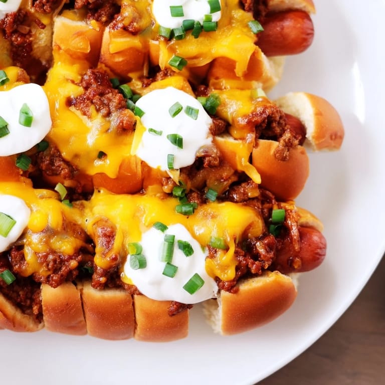 Warm and cheesy Chili Dog Casserole perfect for family dinners or cozy gatherings.