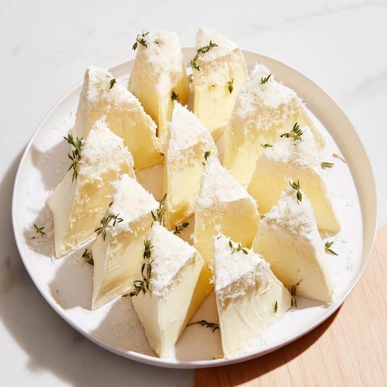 This Snowcapped Range appetizer presents Brie peaks generously sprinkled with Parmesan, perfect for sharing.