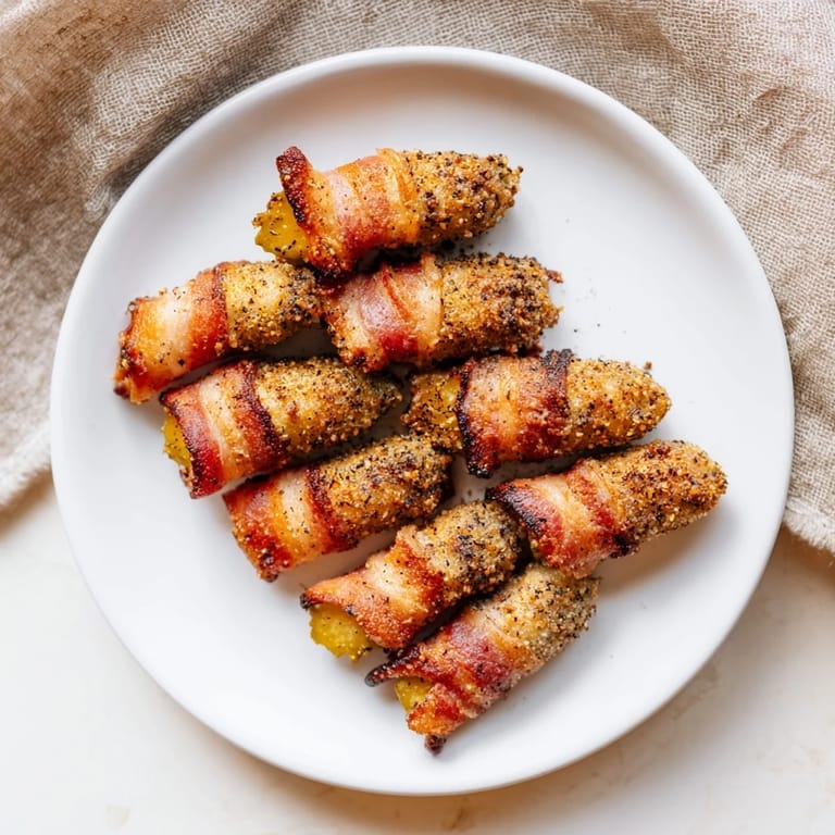 Get ready for game day with these easy, flavorful Bacon-Wrapped Pickles, perfectly crispy and savory.