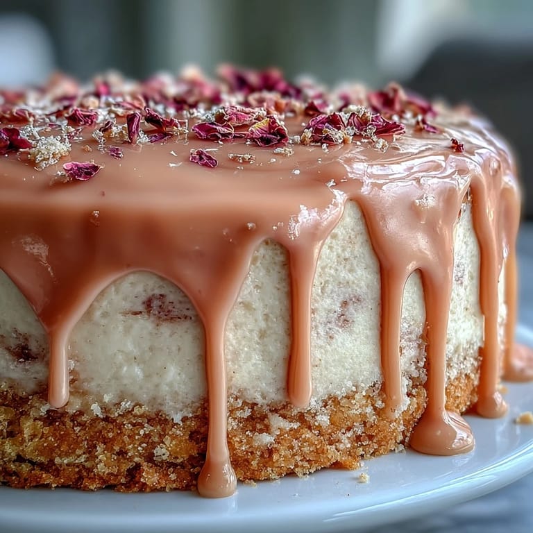 A stunning Bridal Shower Rosé Velvet Cake adorned with shimmering edible gold accents.